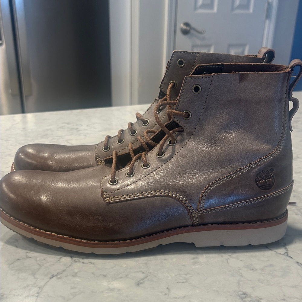 Timberland Men's Dark Brown Leather Boots